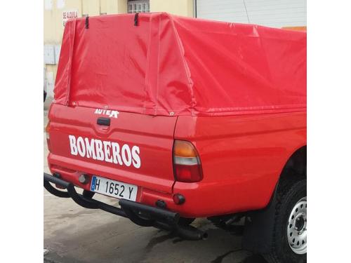 Coche bomberos con lona